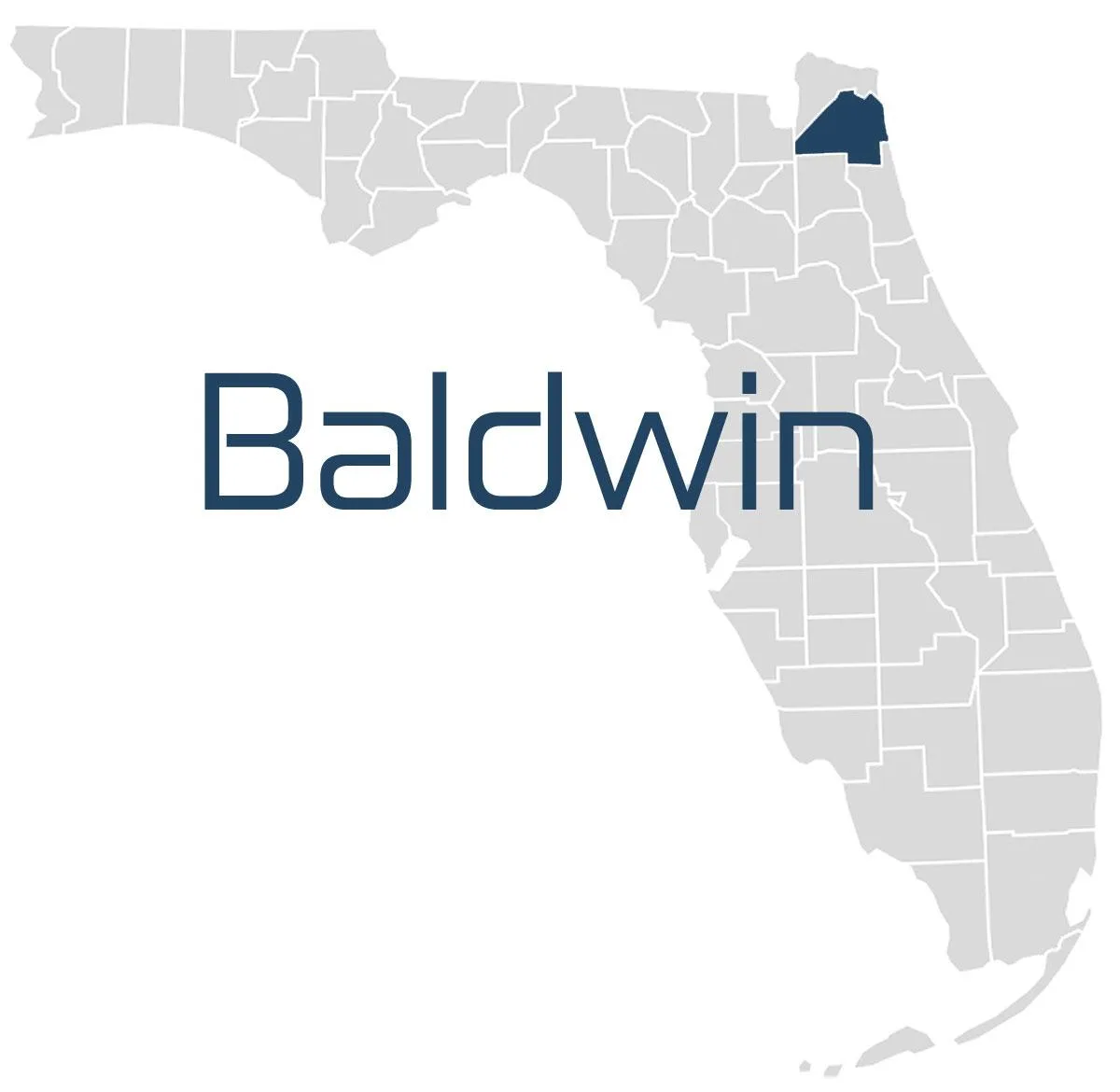 A map of Baldwin IT Services