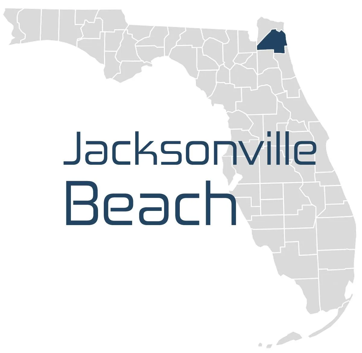 A map of Jacksonville Beach IT Services