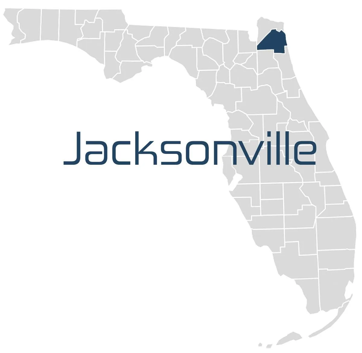 A map of Jacksonville IT Services