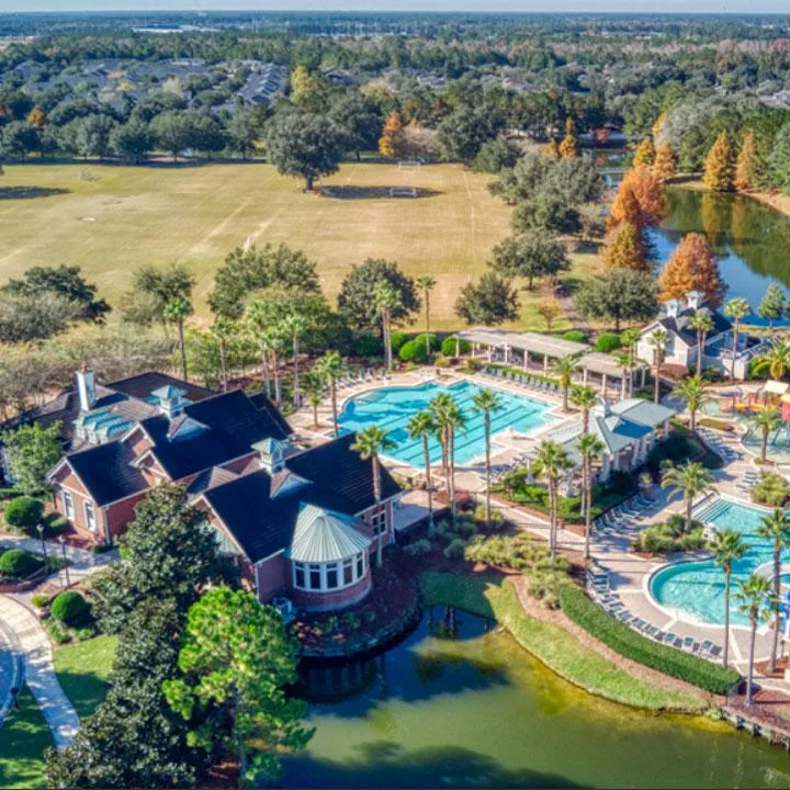 The Landscape and Community Building at Oakleaf Plantation