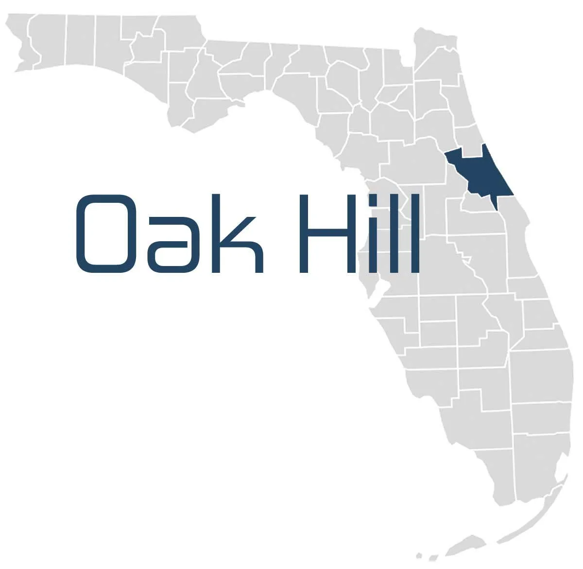A map of Oak Hill IT Services Florida