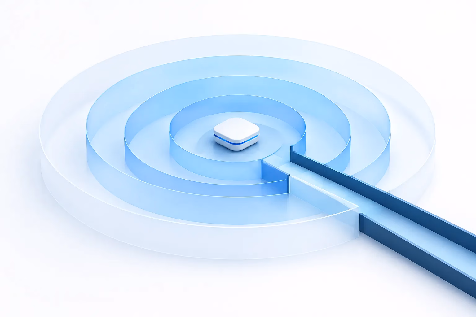 Should Employees Have Administrator Rights At Work? - Should Employees Have Administrator Rights 2 - Zevonix Abstract illustration of a device protected by layered access boundaries.
